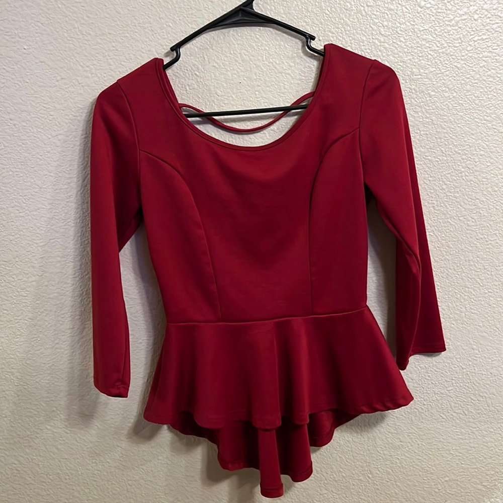 Small Burgendy Blouse